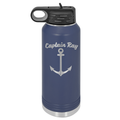 Custom Navy Water Bottle