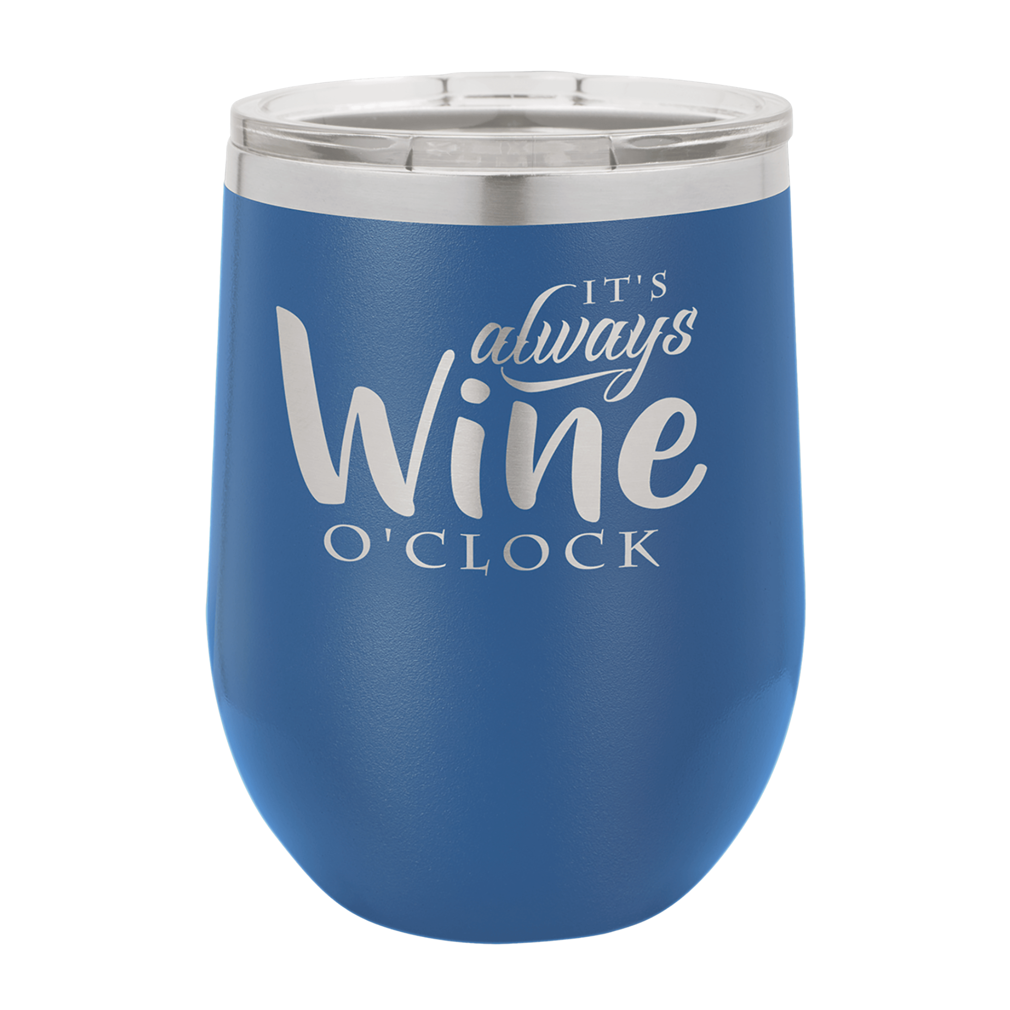 Custom Royal Blue Wine Tumbler