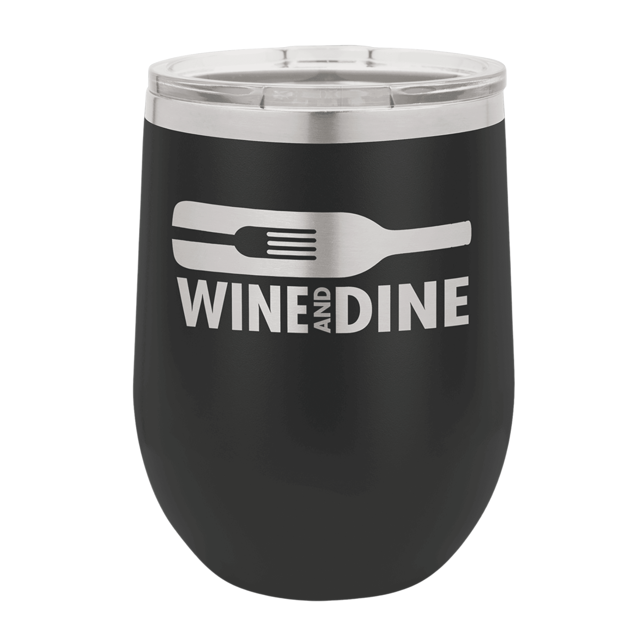 Custom Black Wine Tumbler