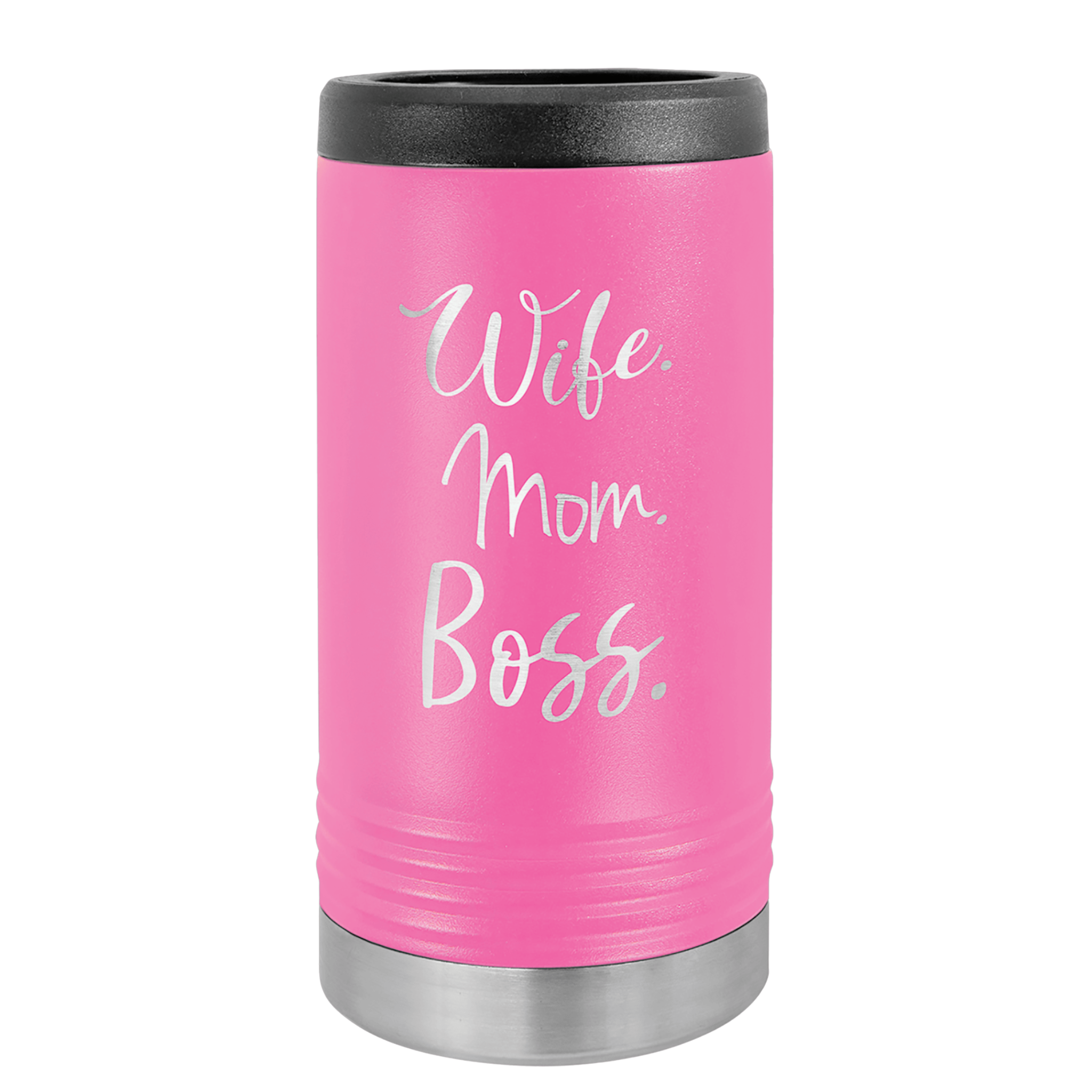 Custom Pink Skinny Can Koozie