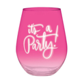 Jumbo Stemless Wine Glass - It's a Party