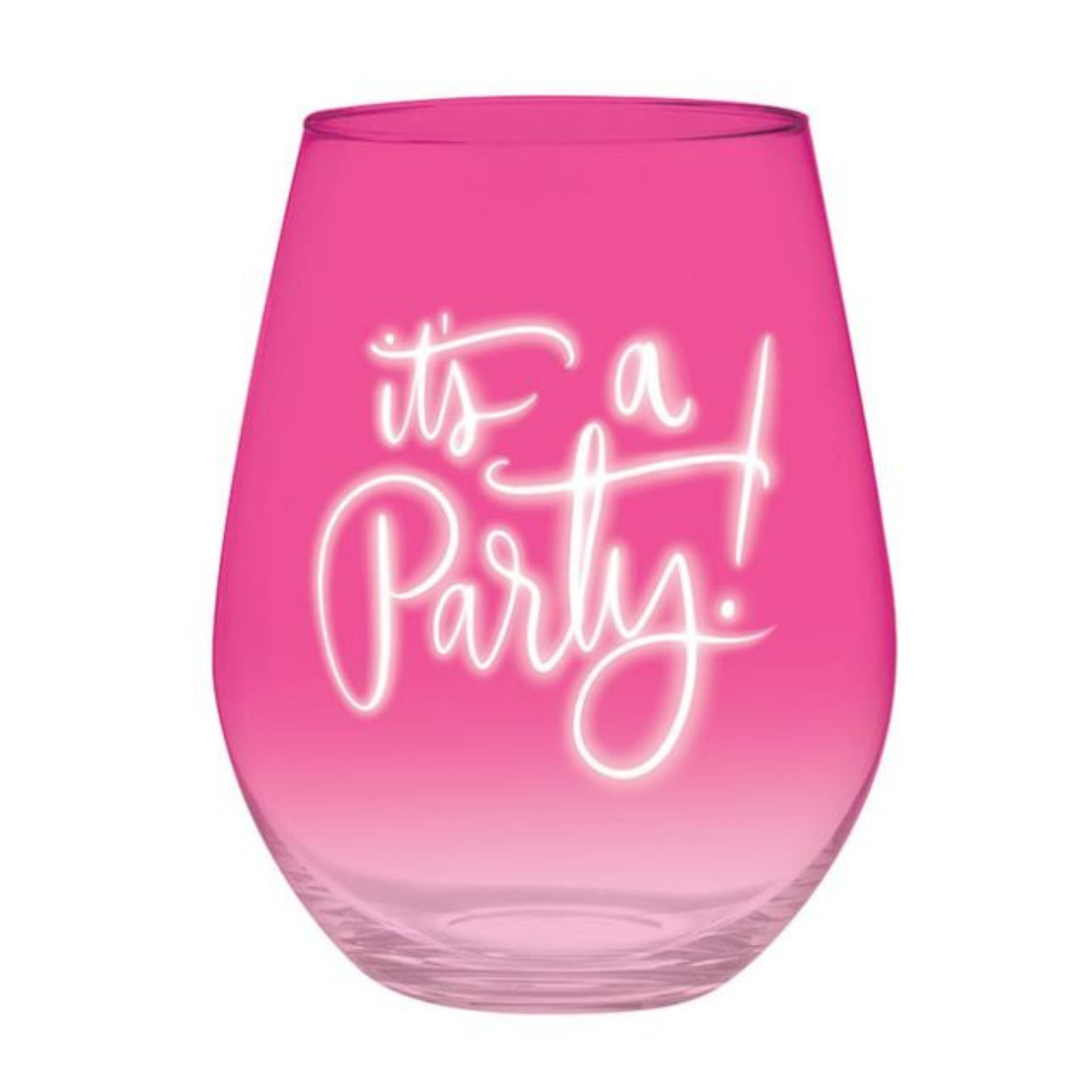 Jumbo Stemless Wine Glass - It's a Party