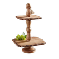 Wood Beaded Tiered Server