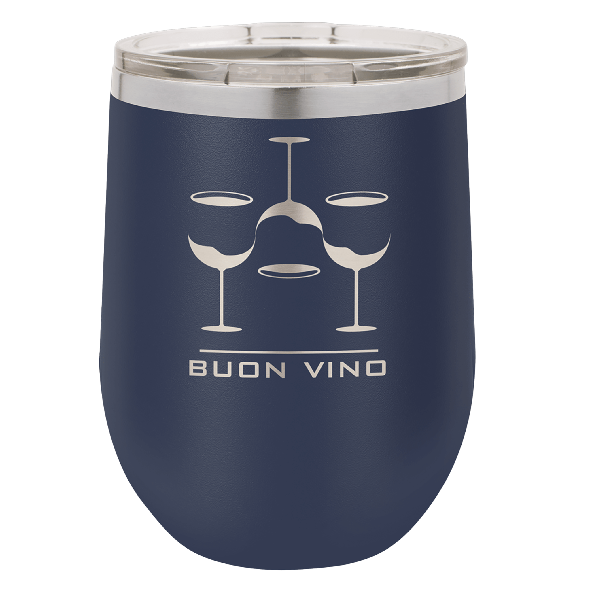 Custom Navy Wine Tumbler