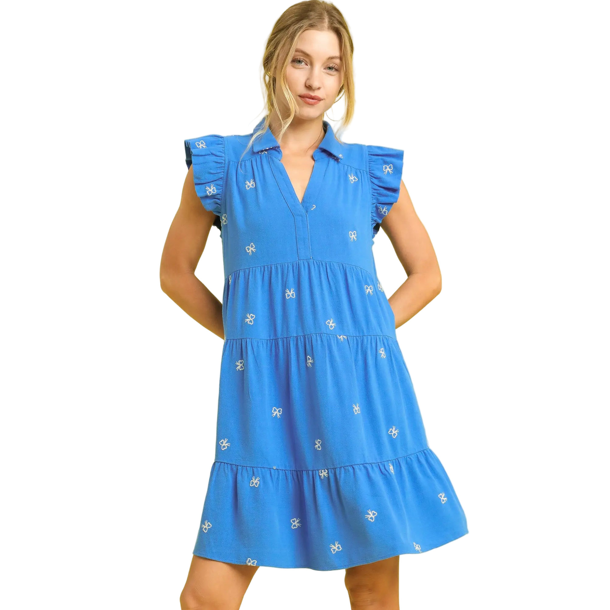 Bow Ocean Mini Dress S