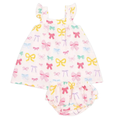 Colorful Bows Sundress & Diaper Cover