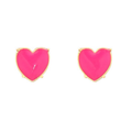 Pink Heart Stud Earrings