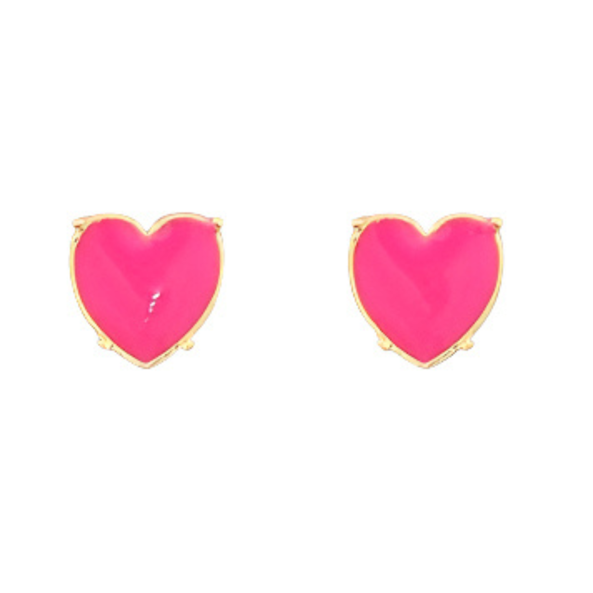 Pink Heart Stud Earrings