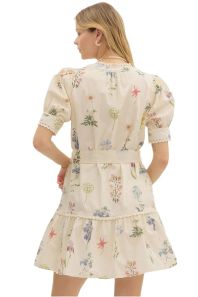 Charlotte Cream Floral Dress