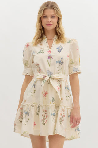 Charlotte Cream Floral Dress
