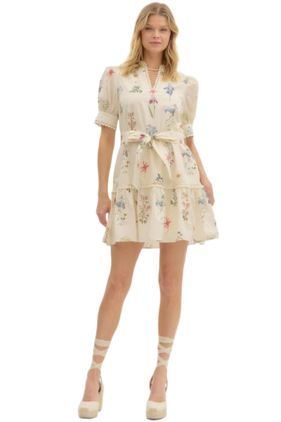 Charlotte Cream Floral Dress
