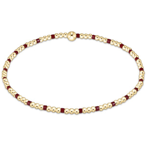 Gameday Hope Sincerity 2mm Bead Bracelet Wine
