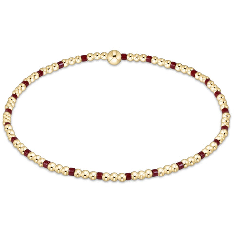 Gameday Hope Sincerity 2mm Bead Bracelet Wine