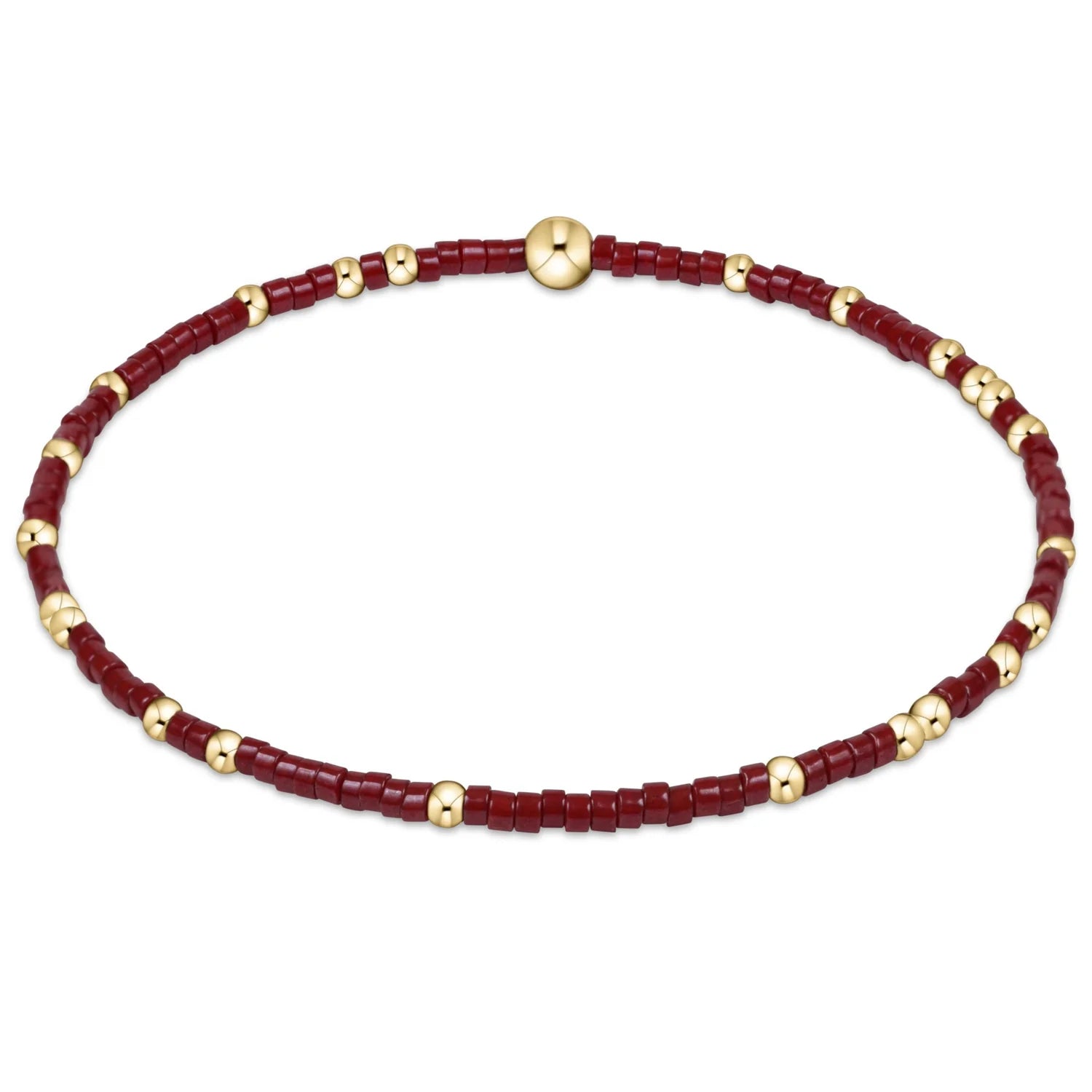 Hope Unwritten Wine Bead Bracelet Extends