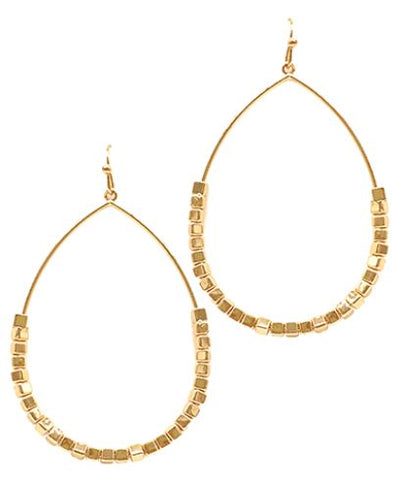 Gold Wire Teardrop Earrings