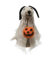 Felt Dog in Ghost Costume