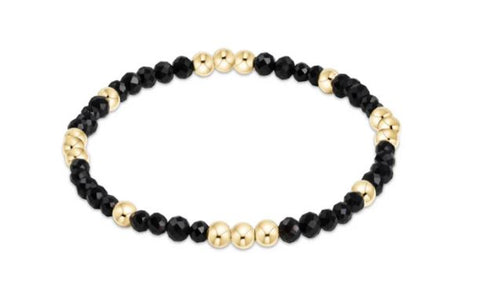 Faceted Onyx Worthy 3mm Bead Bracelet