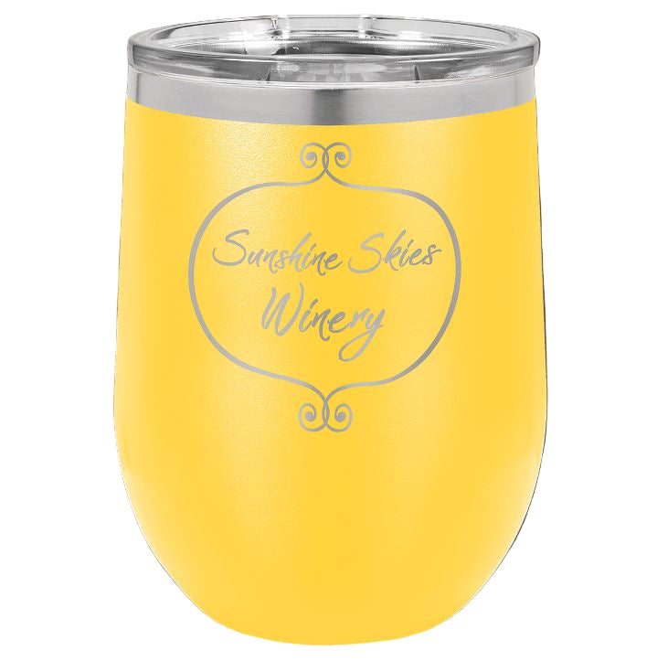 Custom Yellow Wine Tumbler