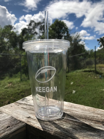 Acrylic Cup with Straw