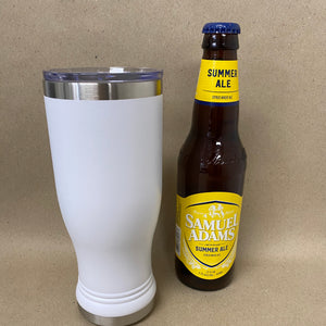 Custom White Pilsner Tumbler