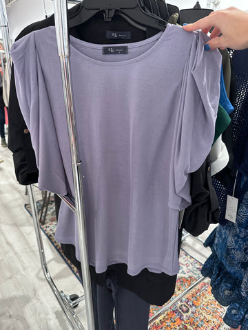 Lavender Puff Sleeve Top