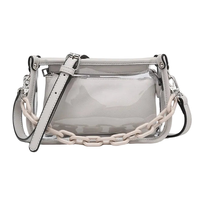 Jessica Clear Crossbody w/ Chain
