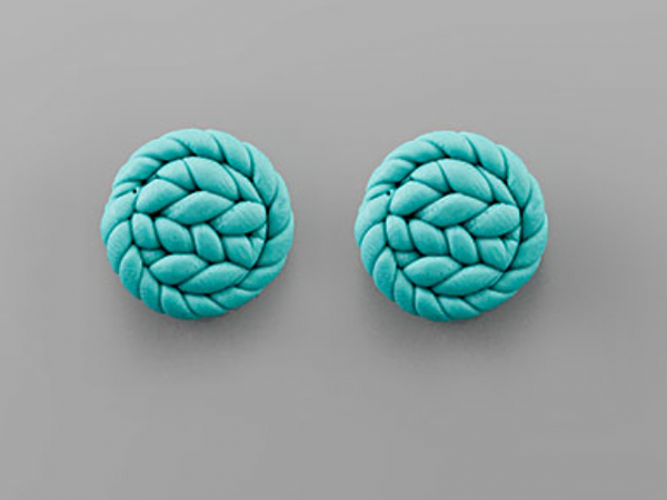 Knitted Clay Studs