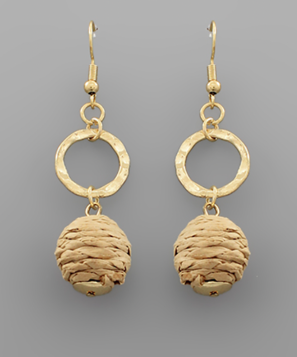 Rattan Dangle Earrings