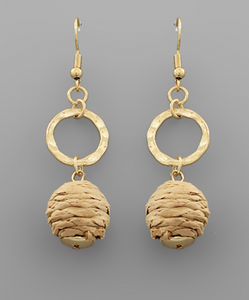 Rattan Dangle Earrings