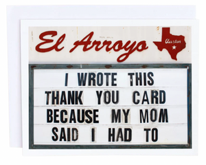 Thank You Card