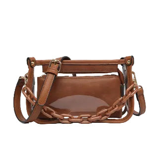 Jessica Clear Crossbody w/ Chain