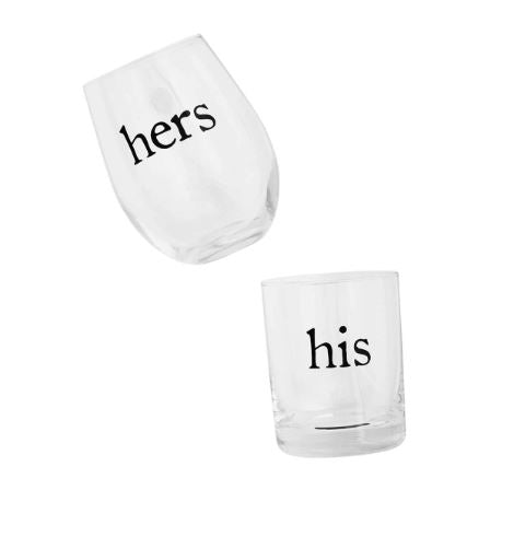His & Her Boxed Glass Set