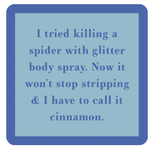 Spider Glitter Spray Coaster