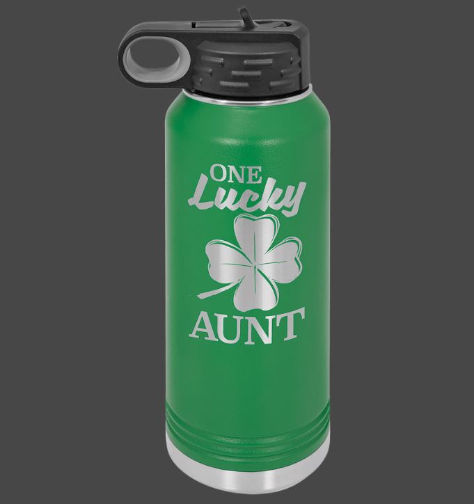 Custom Green Water Bottle