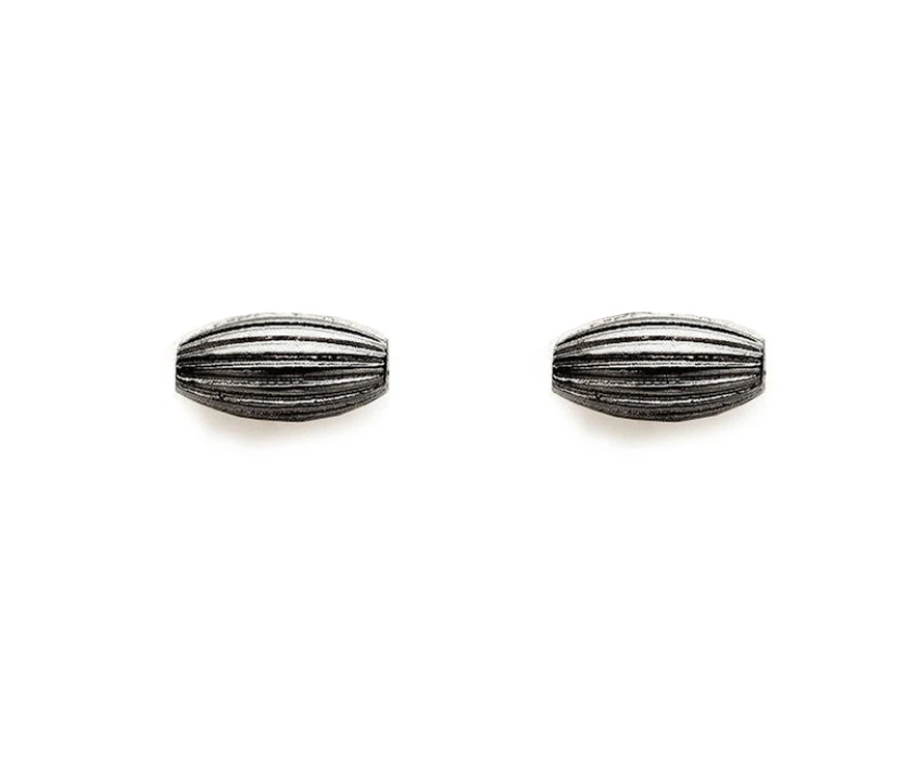 Gunmetal Rice Bead Earrings
