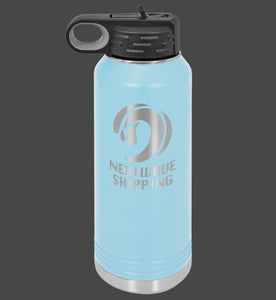 Custom Light Blue Water Bottle