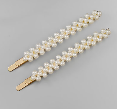 Pearl Pave Hair Pin Set