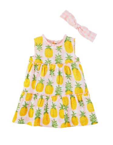 Pineapple Dress and Headband Set