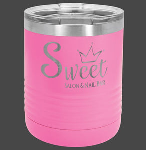 Custom Pink Lowball Tumbler