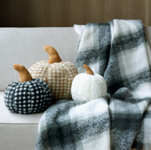 Faux Fur Pumpkin Pillow