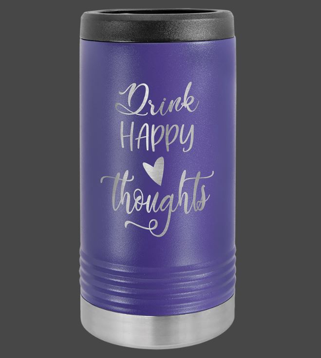 Custom Purple Skinny Can Koozie