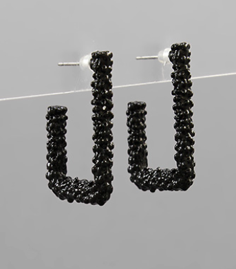 Textured Rectangle Hoops